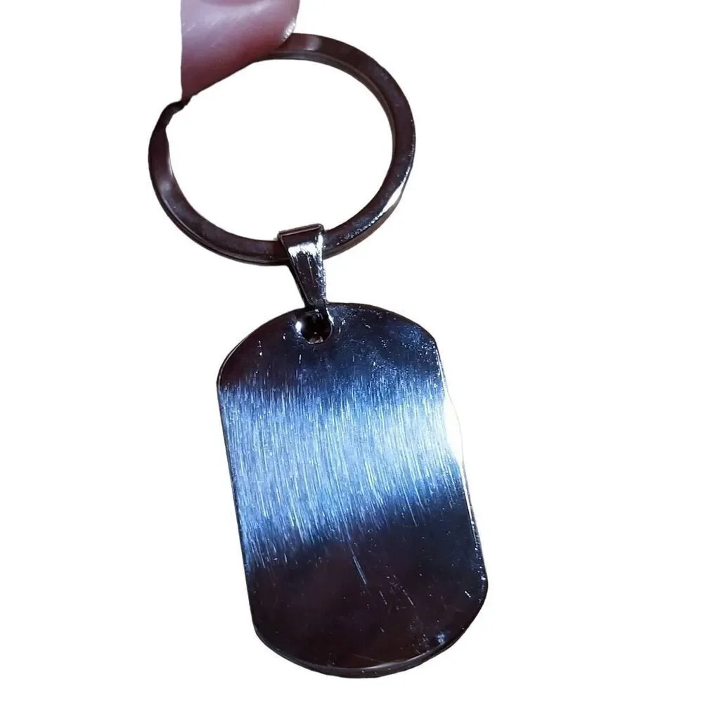Stainless Steel Dad Gift Keychain